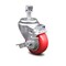 Service Caster 3 Inch Red Polyurethane Wheel Swivel 12mm Threaded Stem Caster with Brake SCC-TS20S314-PPUB-RED-TLB-M1215 - alternate 1